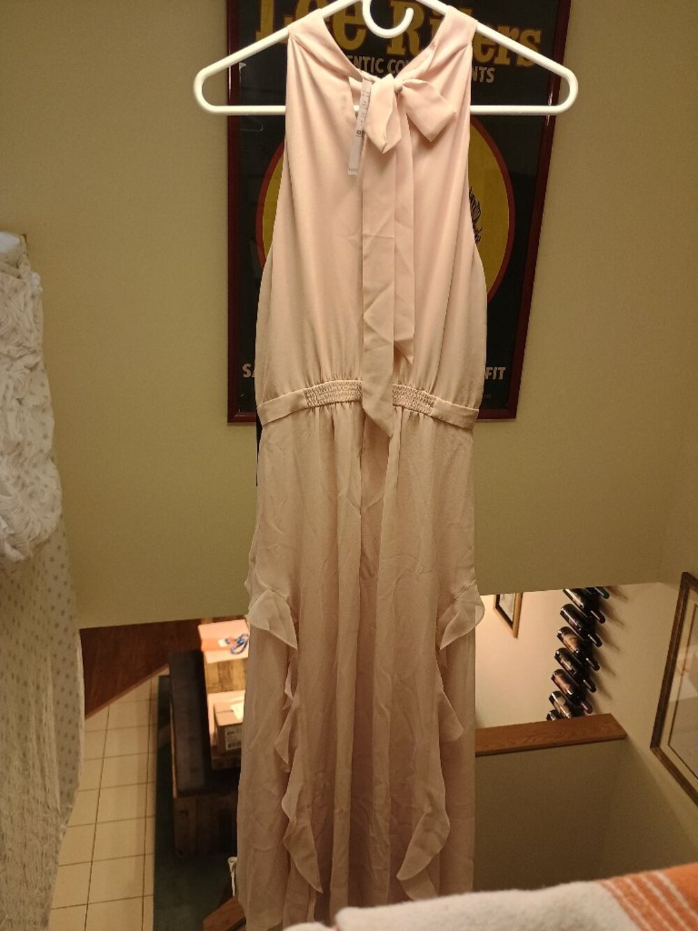 Chiffon ruffle midi  rose smoke
